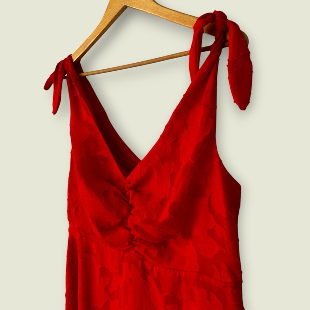 Dynamite Red Mini Dress Tie Straps - Picture 3 of 9